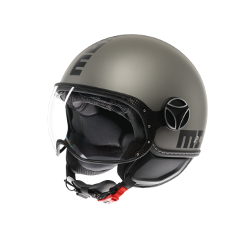 Casco jet Momodesign FGTR EVO E2206 MONO Titanio Nero opaco