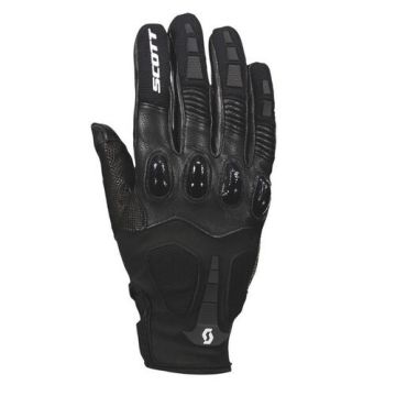 Gants de moto en cuir Scott Assault Pro noir blanc