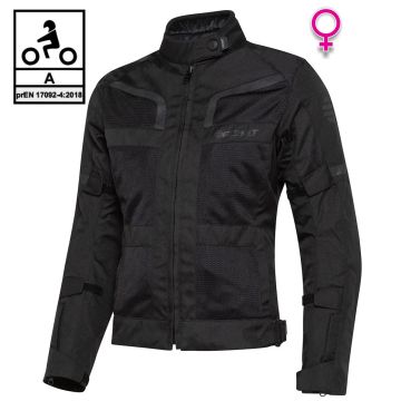 Giacca moto donna touring Befast STEIN Lady CE Certificata 3 strati Nero 