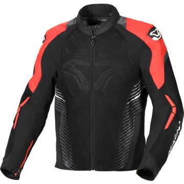 Blouson moto Macna Novic Noir Rouge Blanc