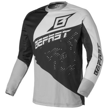 Maglia cross Befast TRECK Nero Bianco Grigio