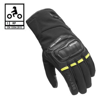 Guanti moto invernali Befast WINTERLY CE Certificati Nero Giallo Fluo