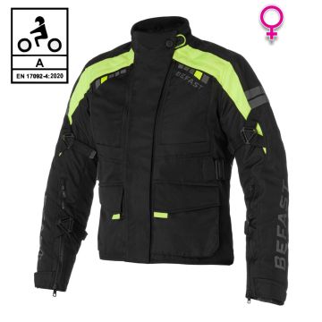 Giacca moto donna Befast VALCHIRIA CE LADY 3 strati Nero Giallo