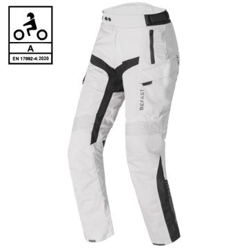 Pantaloni moto Befast GAMMA PANT CE certificati Nero Grigio