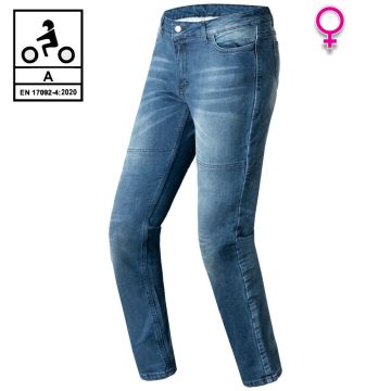 Befast JARVIS CE Certified Women's Motorcycle Jeans  Blue Light Stone