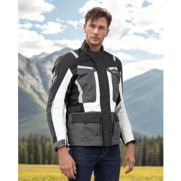 Veste moto, Befast RIDDICK certifié CE - Noir Gris clair