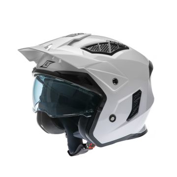 Befast Casque jet peak avec interne visible Tricher CE White