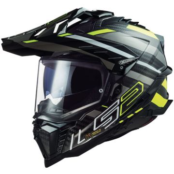 LS2  Casque Cross  MX701 EXPLORER C EDGE en Carbone Noir Jaune ECE 22-06