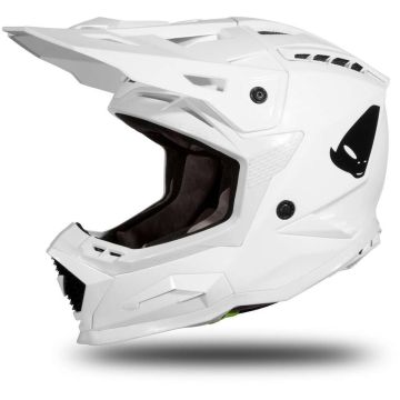 Casque cross Echus en fibre blanche