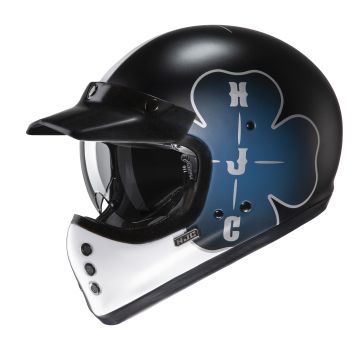 Full face helmet HJC V60 OFERA in MC2SF fiber Black White Blue