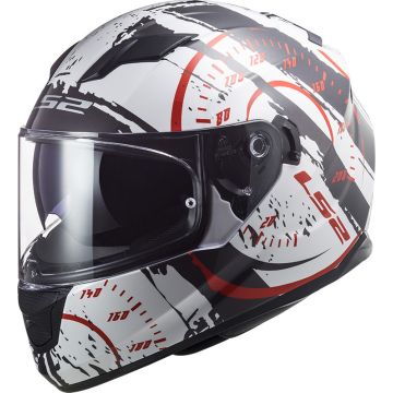 LS2 FF320 STREAM EVO TACHO WHITE BLACK RED full face helmet