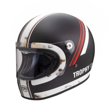 Premier TROPHY DO92 OS BM fiber full face helmet matt black white red