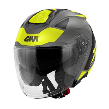 Givi X.25 TARGET jet helmet Titanium Black Yellow