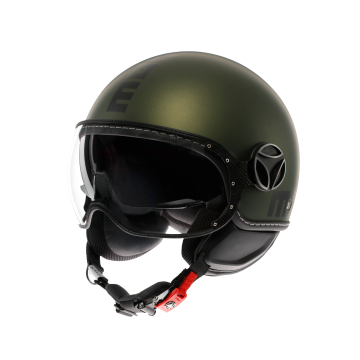 Momodesign FGTR EVO MOMODESIGN E2206 MONO Jet Helmet Matt Green Black