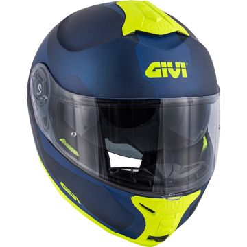 Givi X.21 Challenger Spirit modular helmet Matte Blue Dark Blue Fluo Yellow