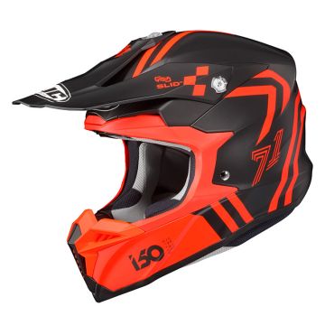 Hjc Cross  i50 HEX motorcycle helmet Red Black