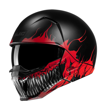 Hjc Jet  i20 SCRAW motorcycle helmet Red Black White