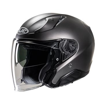 Casque moto Hjc Jet RPHA31 TITANIUM Semi Plat Titane