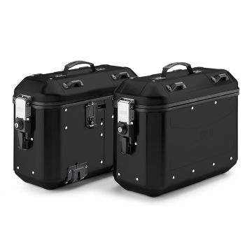 Paire de valises latérales Givi Trekker Dolomiti en aluminium 36 litres Noir