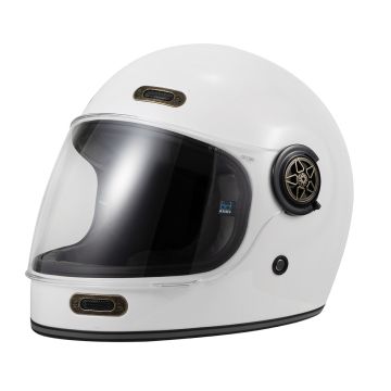 Casco Integrale Carburo Retro' Ce Bianco Lucido