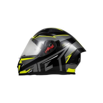 Befast Dinamic Casque intégral Double Visière Jaune Fluo Graphiques