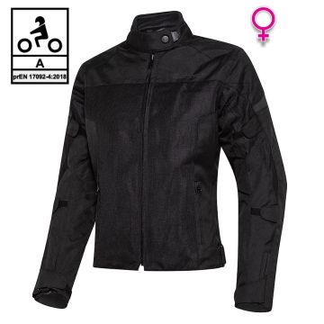 Giacca moto donna estiva Befast DUNA Lady CE Certificata Nero 