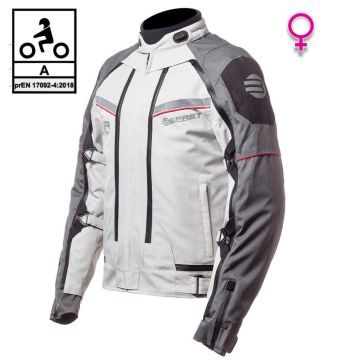 Giacca moto donna touring Befast TRANSFORMER Lady CE certificata 3 strati Nero Grigio