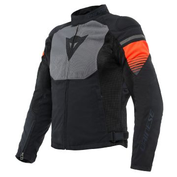 Dainese AIR FAST motorcycle jacket Black Gray Red Fluo