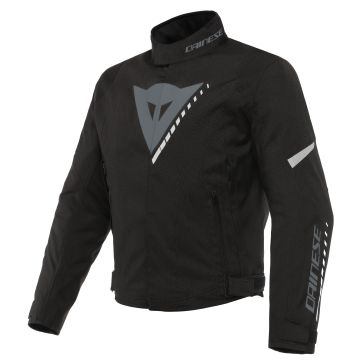 Dainese Veloce D-Dry motorcycle jacket Black Charcoal Gray White