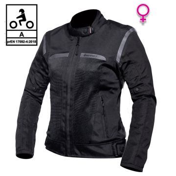 Giacca moto donna estiva Befast FREELIFE Lady certificata CE Nero