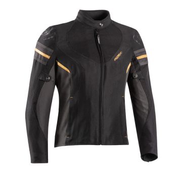 Ixon ILANA EVO woman summer motorcycle jacket 3 layers Black Anthracite Gold