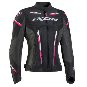 Ixon STRIKER AIR WP women's summer motorcycle jacket Black anthracite Fuchsia