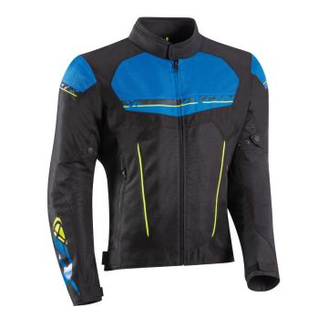 Summer motorcycle jacket Ixon T-REX 3 layers Black Blue Yellow