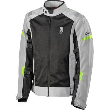 OJ REEF motorcycle jacket Black Light gray