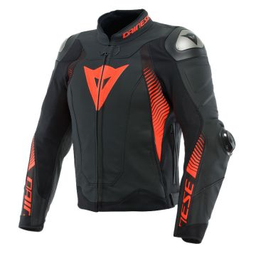 Dainese  Blouson moto cuir Super Speed 4 Noir Rouge