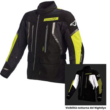 Macna Epitude WP touring Jacket Black/Night eye/Neon yellow