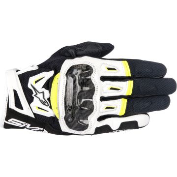 Alpinestars SMX-2 AIR CARBON V2 gloves black white yellow fluo