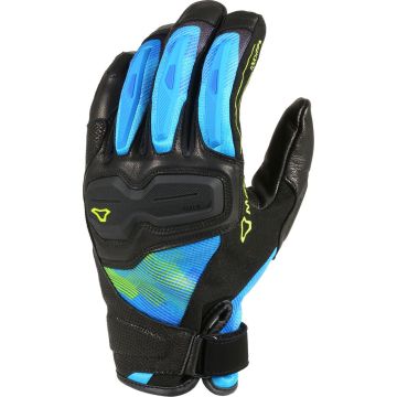 Macna Haros summer gloves Black Blue Neon yellow