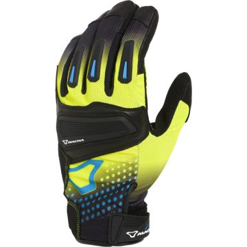 Macna Jugo summer gloves Black/Fluo yellow/Blue