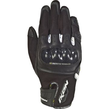 Ixon RS RISE AIR leather and tex summer gloves Black White