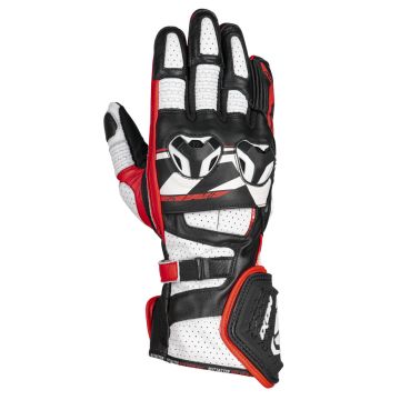 Ixon RS ALPHA leather gloves Black White Red