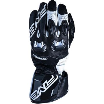 Five RFX2 leather racing gloves Black White