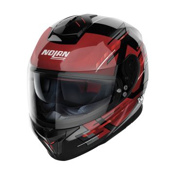 Nolan N80-8 Meteor N-com Casque intégral Rouge