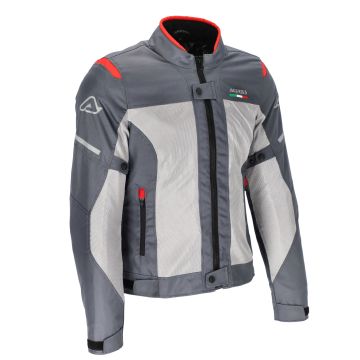 Acerbis ON ROAD RUBY Grey Red veste moto d'été pour femmes