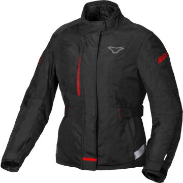 Blouson moto femme Macna Nivala Noir Rouge