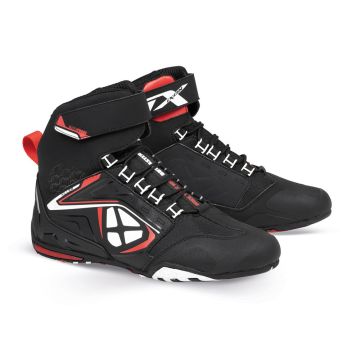 Ixon Killer WP moto Chaussures Noir Blanc Rouge