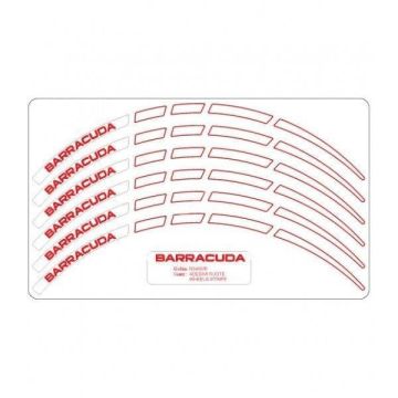 Barracuda universal Stripes kit White for motorbikes wheels