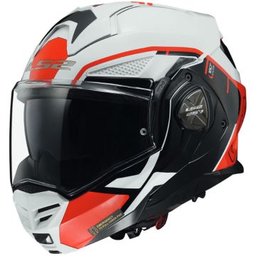 LS2  Casque modulable  FF901 ADVANT X METRYK Blanc Rouge ECE 22-06