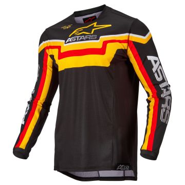 Alpinestars TECHSTAR QUADRO cross jersey Black Yellow TANGERINE