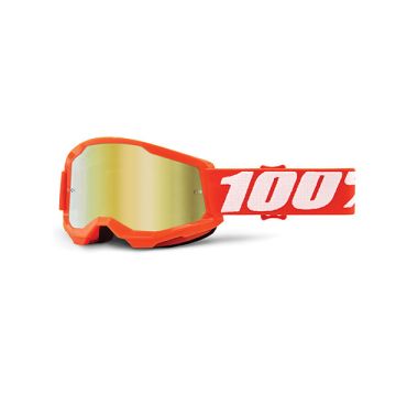 100% Cross  Strata 2 Youth Orange Gold Mirrored Glasses